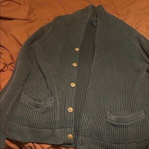 Abercrombie & Fitch Gray Ribbed Knit Sweater